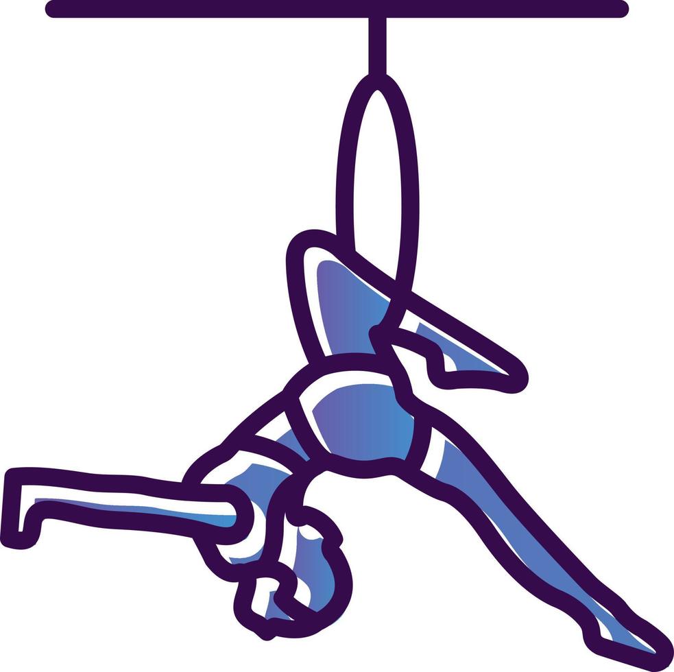 Trapeze Artist Vector Icon Design