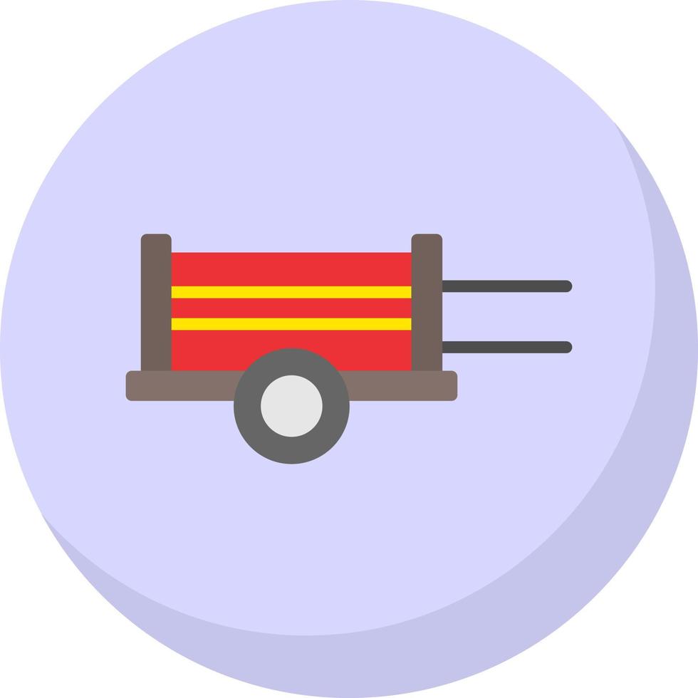 Wood Cart Vector Icon Design