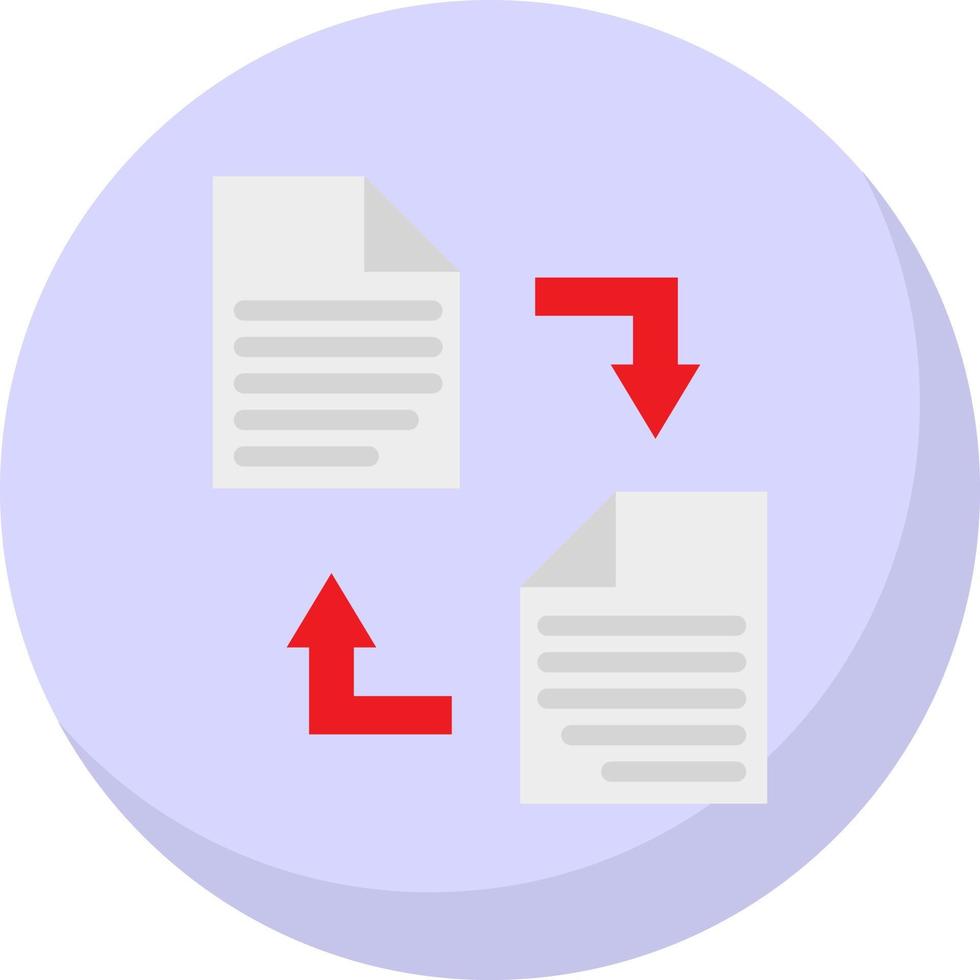 Documents Exchange Vector Icon Design