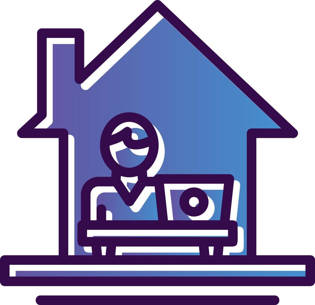Work From Home Vector Icon Design