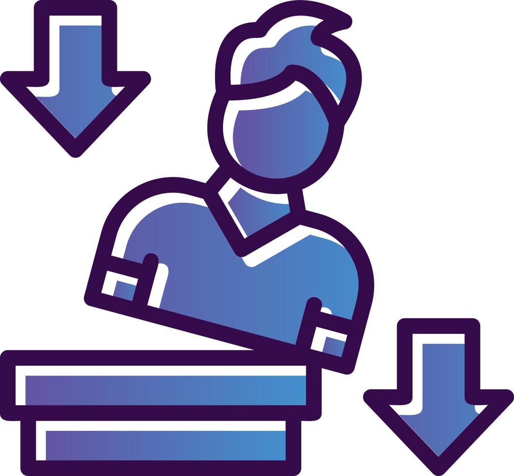 Falling Vector Icon Design