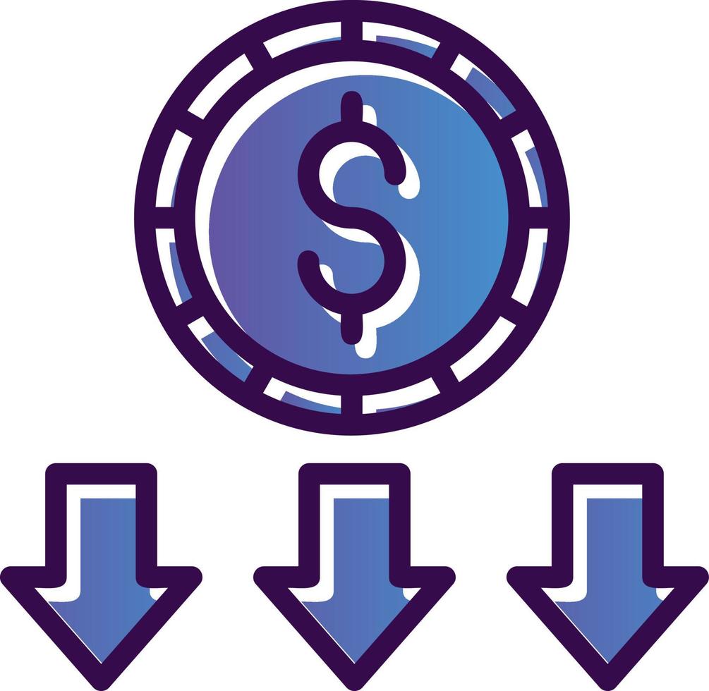 Money Loss Vector Icon Design