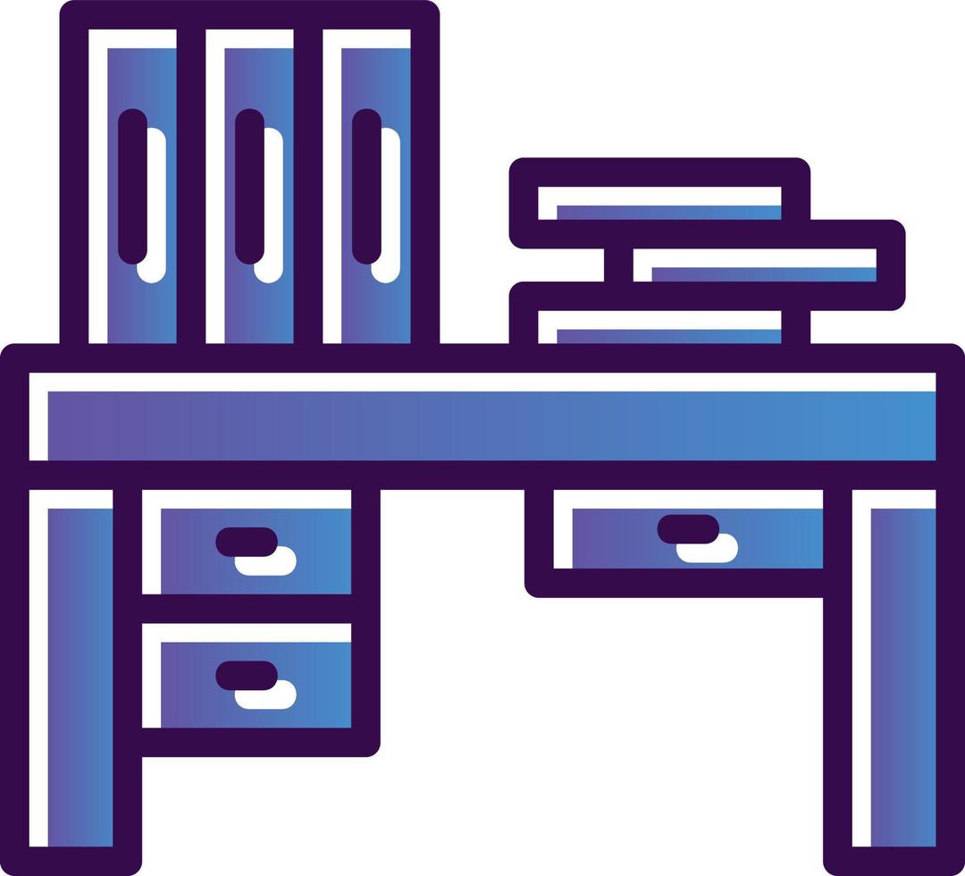 Office Table Vector Icon Design