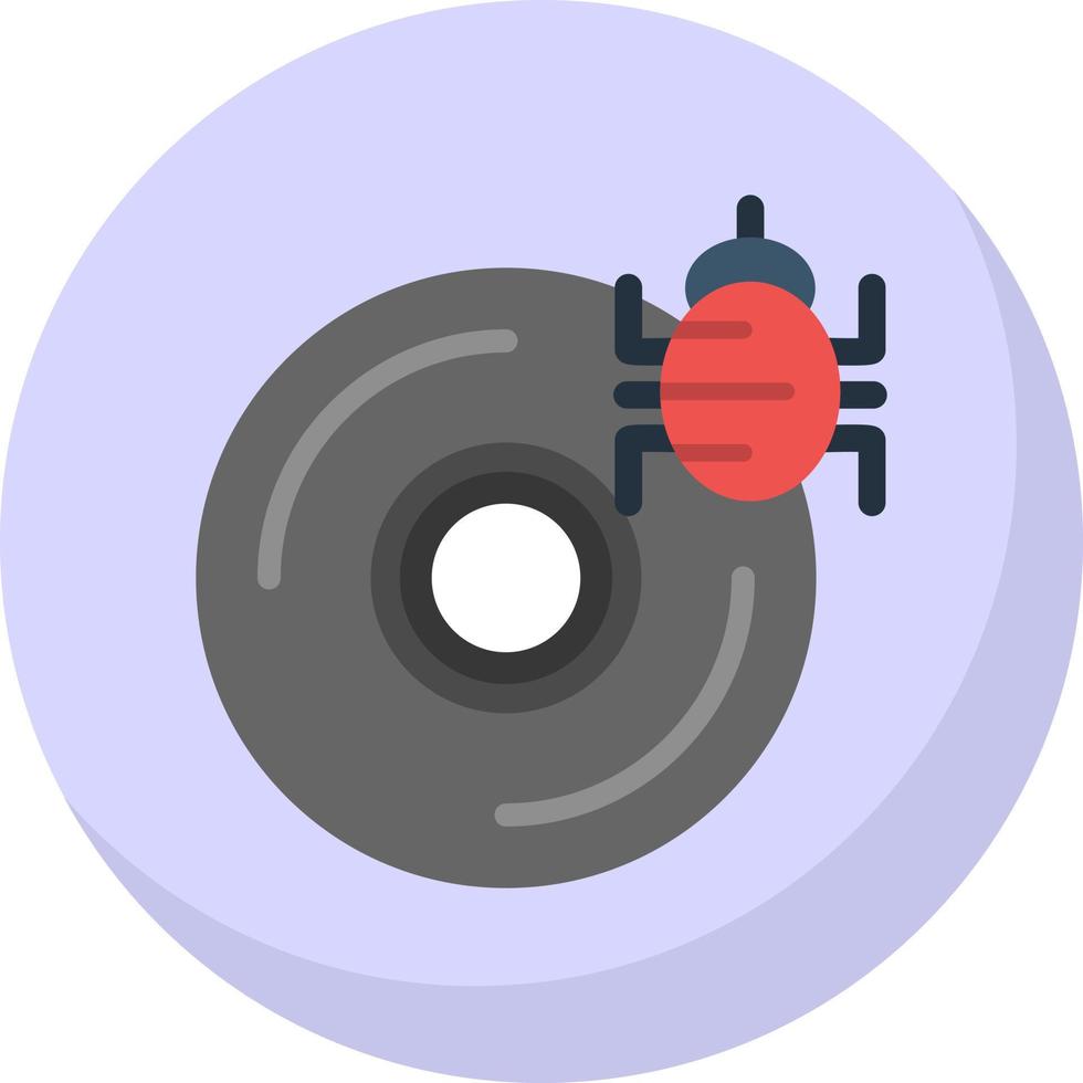 diseño de icono de vector de virus de cd