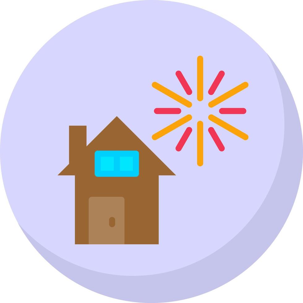 Home Fireworks Vector Icon Design