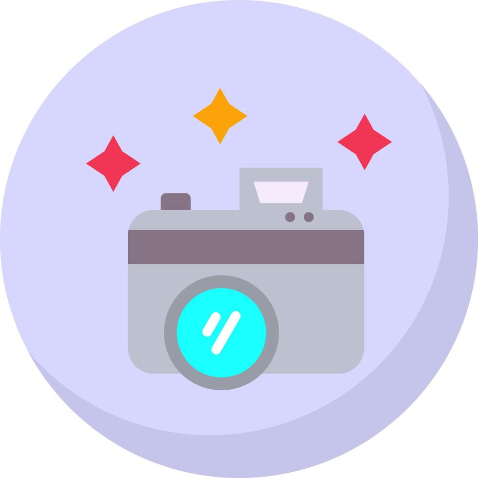 New Year Camera Vector Icon Design