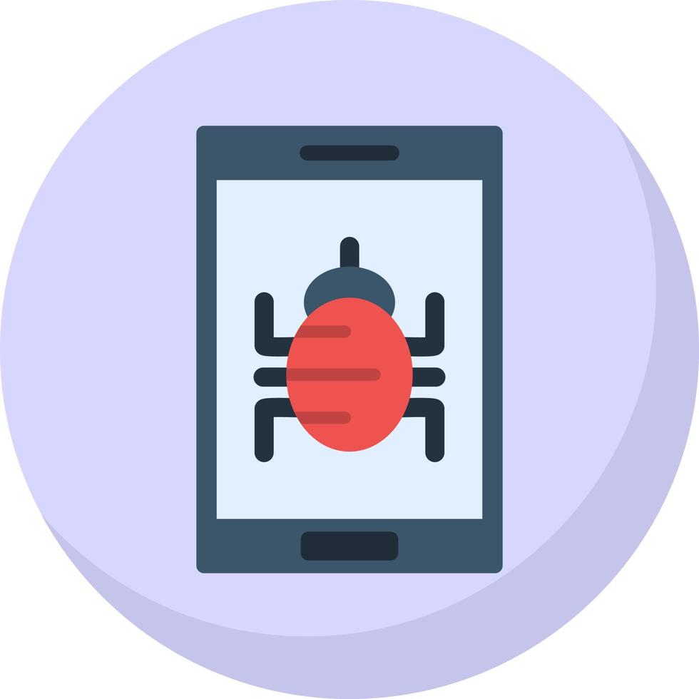 Mobile Virus Vector Icon Design
