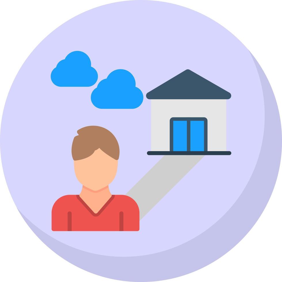 Loneliness Vector Icon Design