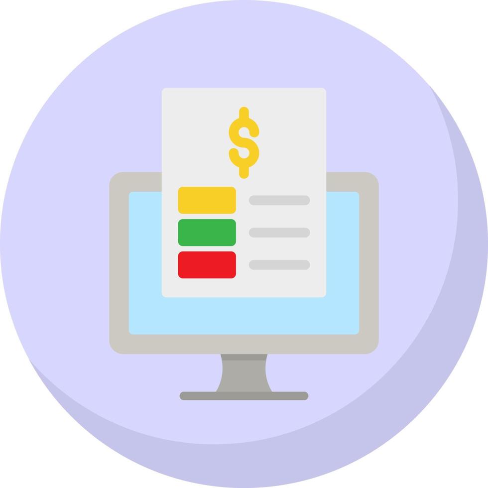 Online Invoice Vector Icon Design