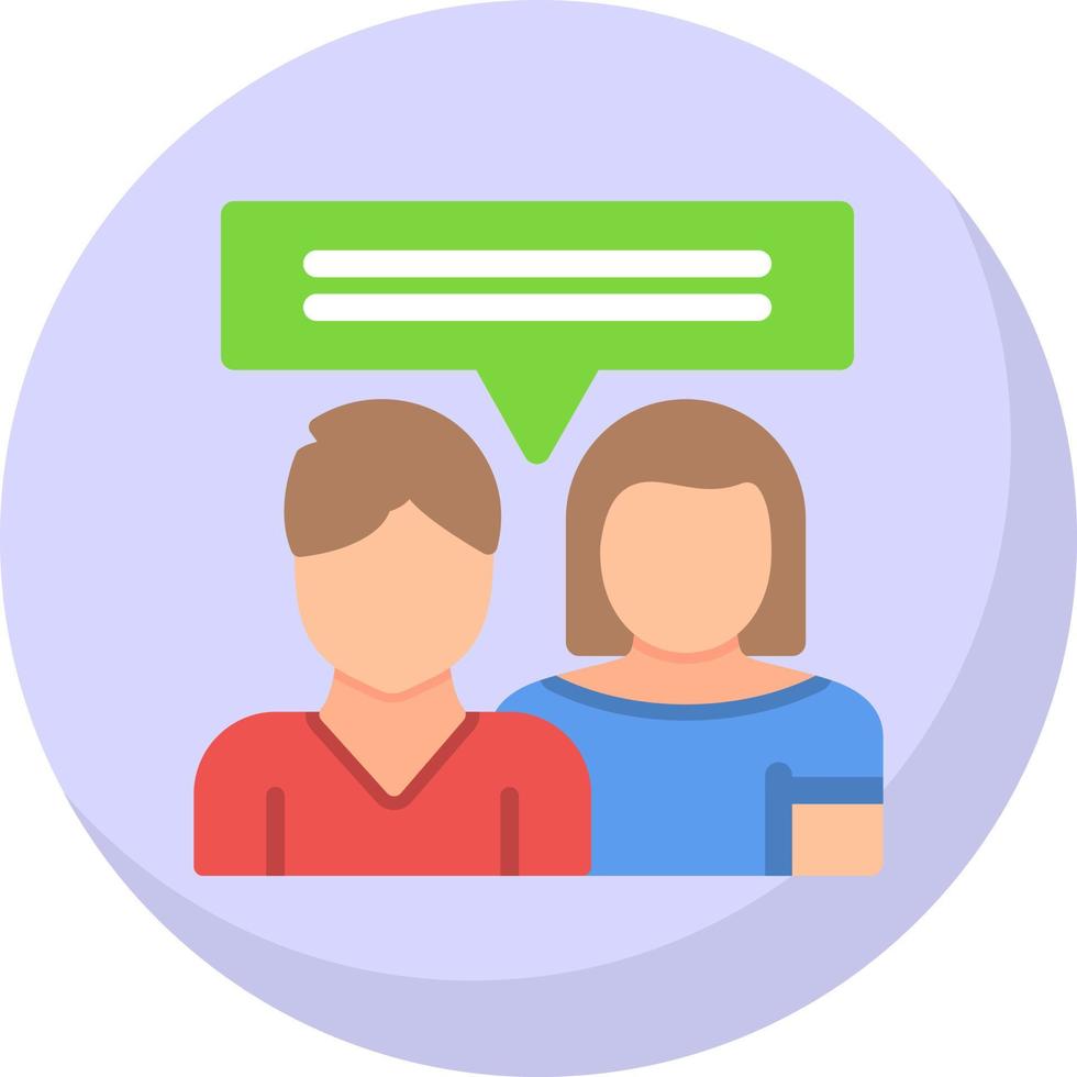 Couple Counseling Vector Icon Design