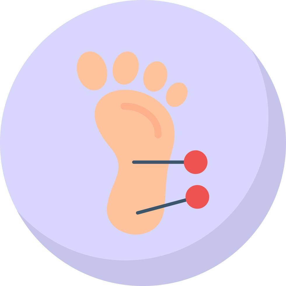 Foot Acupuncture Vector Icon Design