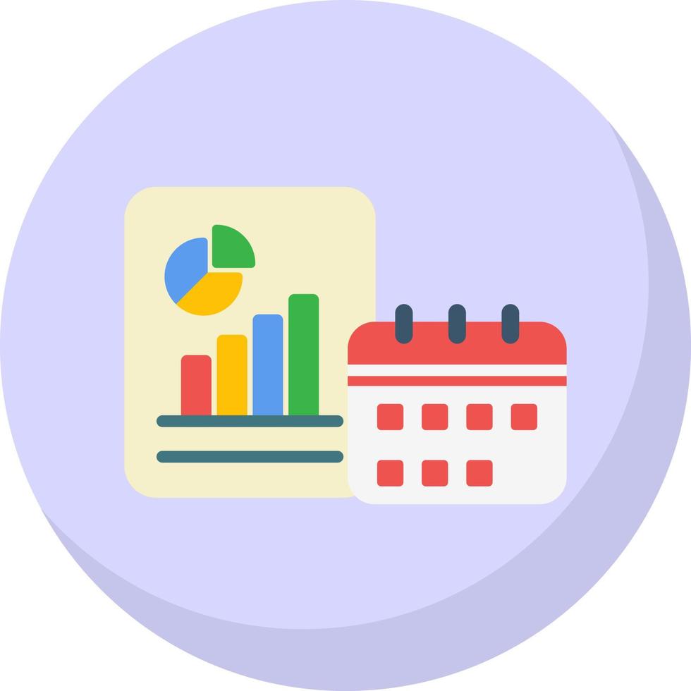Yearly Report Vector Icon Design