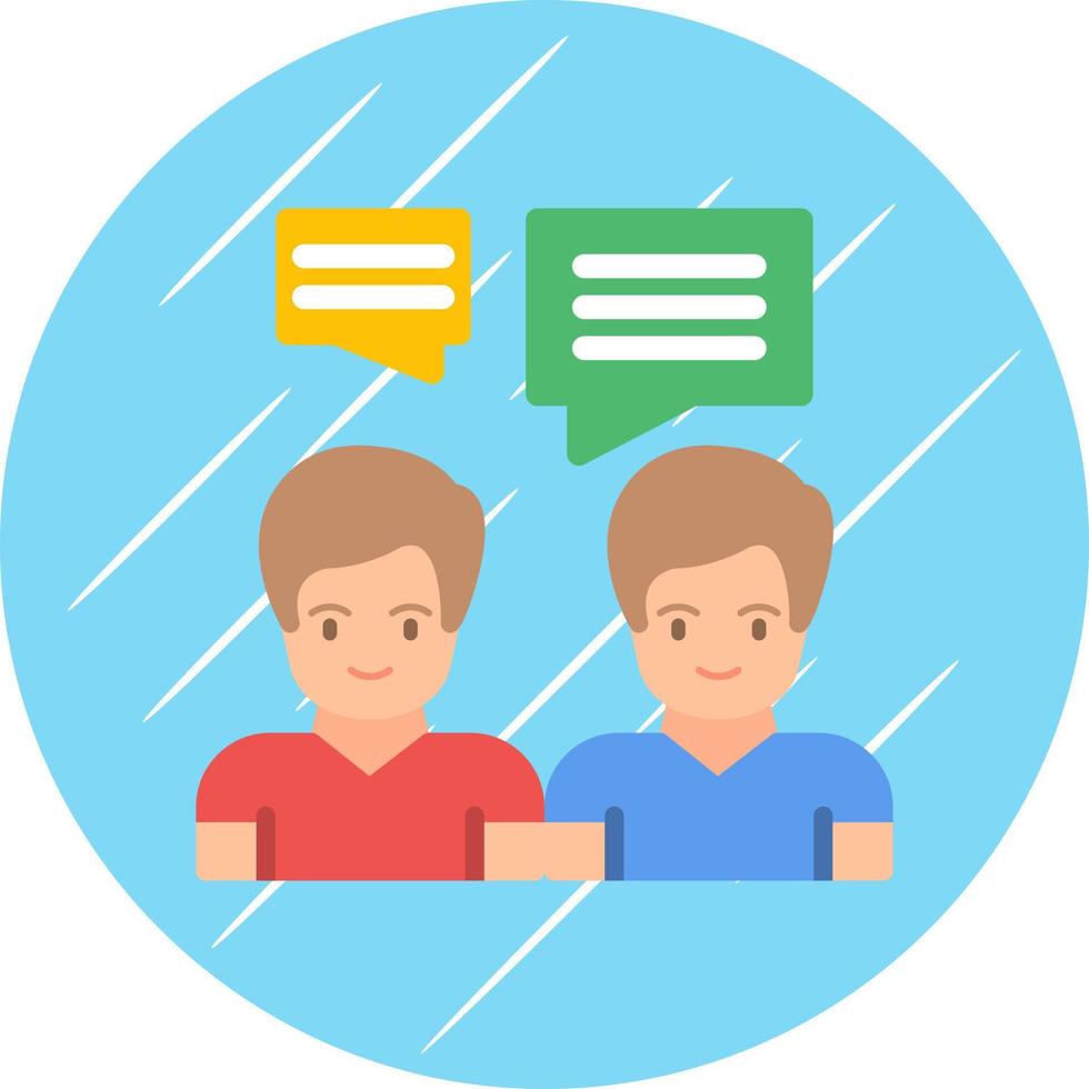 Face To Face Conversation Vector Icon Design