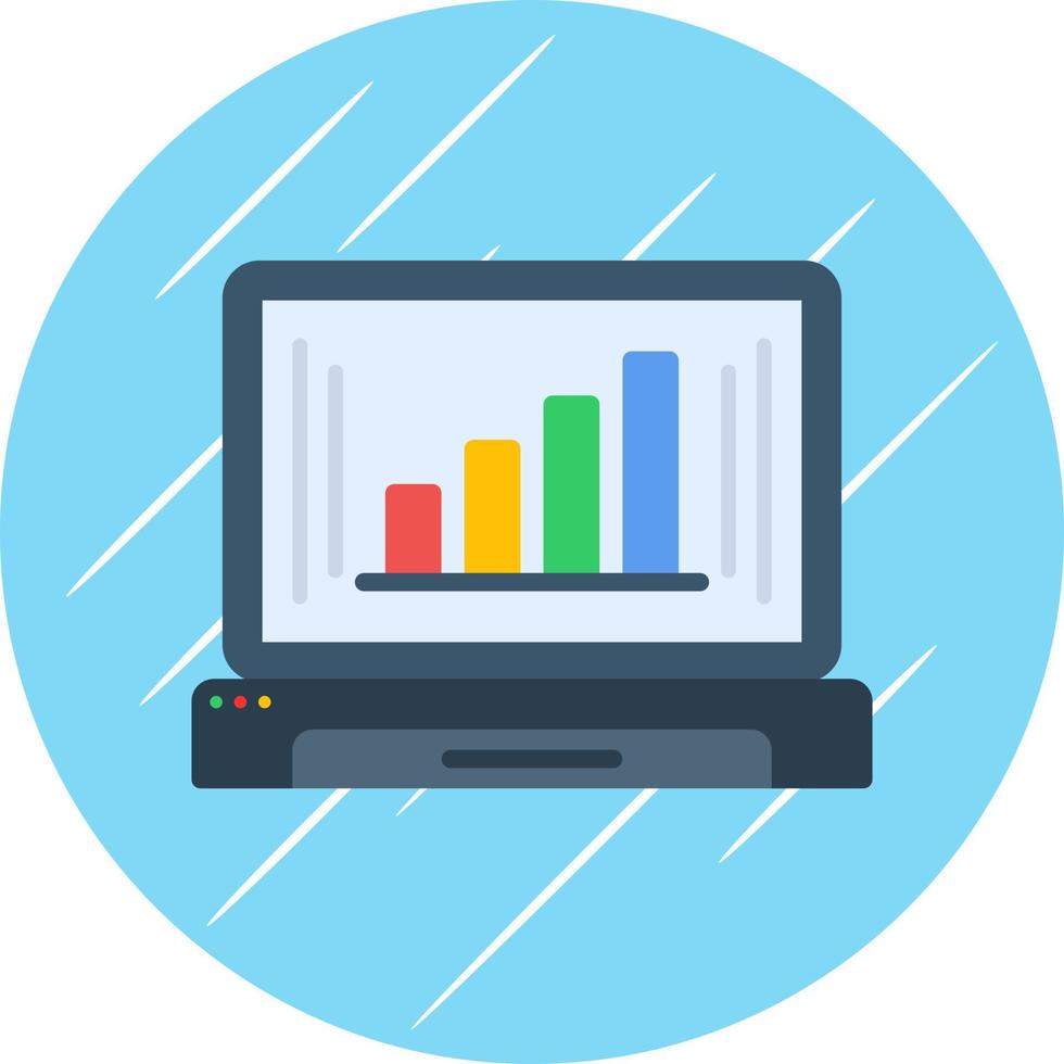 Online Bar Chart Vector Icon Design
