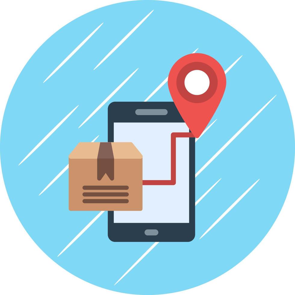 Mobile Shipment Tracking Vector Icon Design