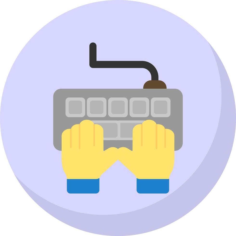 Typing on Keyboard Vector Icon Design