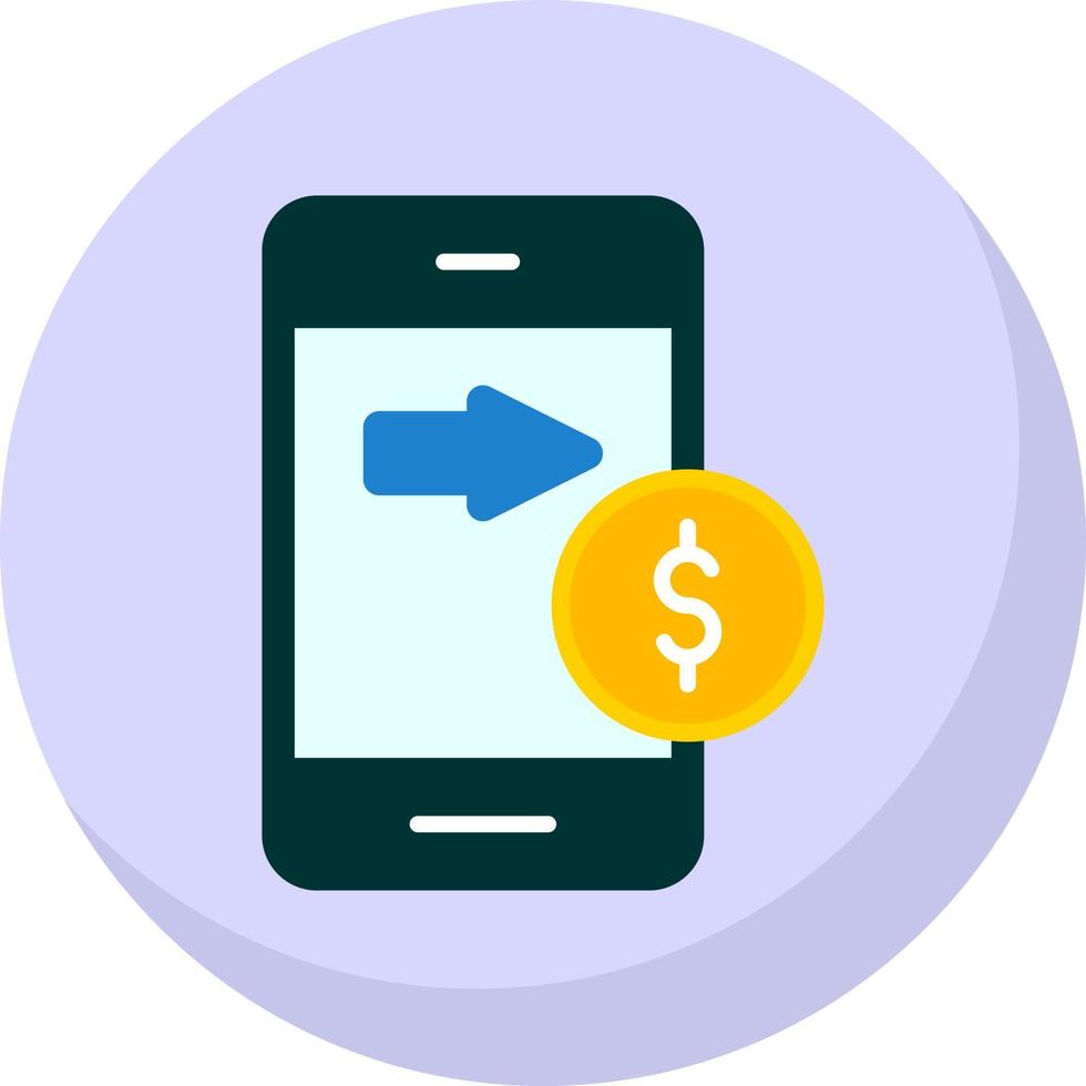 Send Money Mobile Vector Icon Design