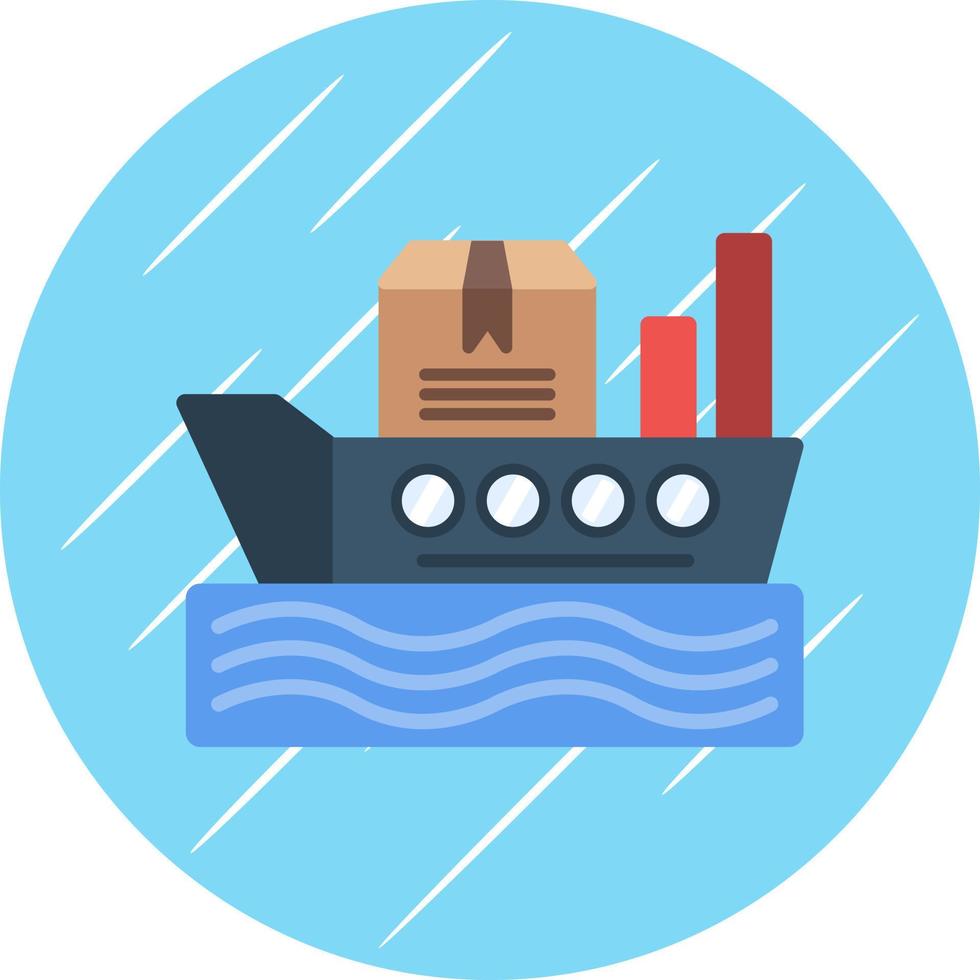 Worldwide Shipping Boat Vector Icon Design