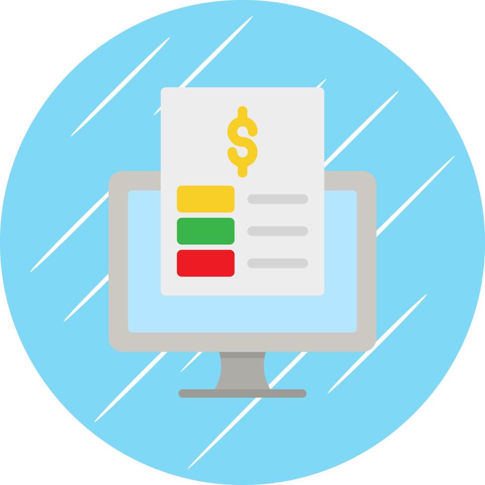 Online Invoice Vector Icon Design