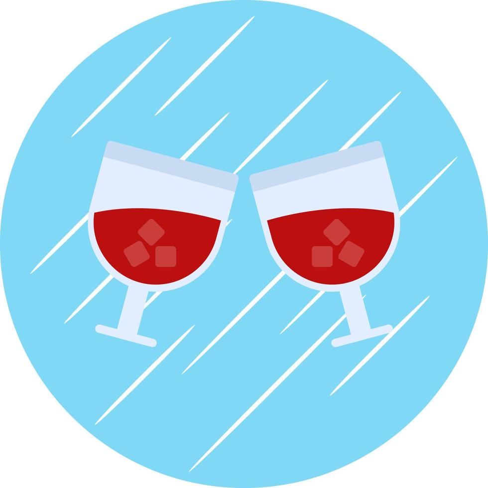 Drink Glasses Vector Icon Design