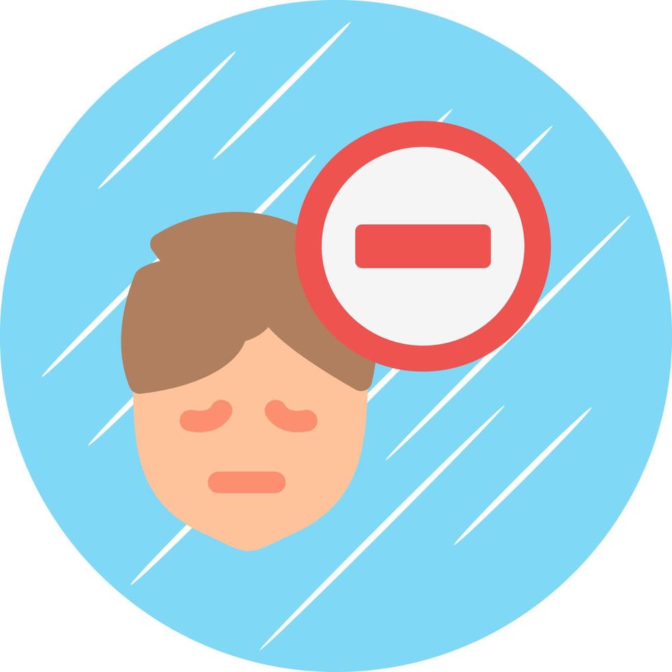 Negative Thinking Vector Icon Design