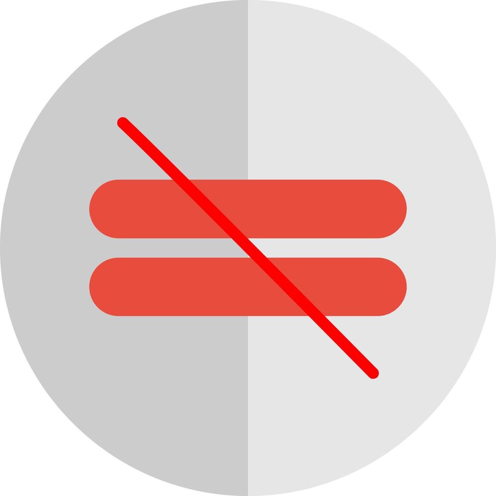 Not Equal Vector Icon Design