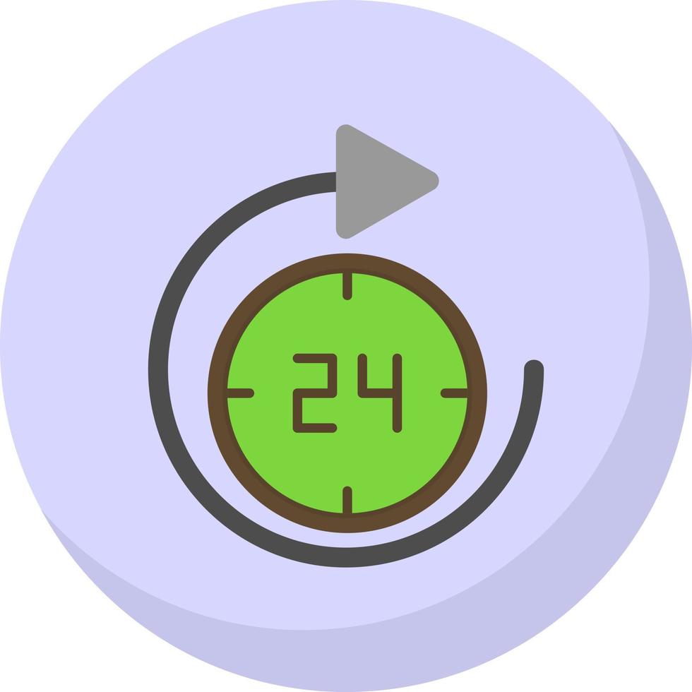 24 Hours Vector Icon Design