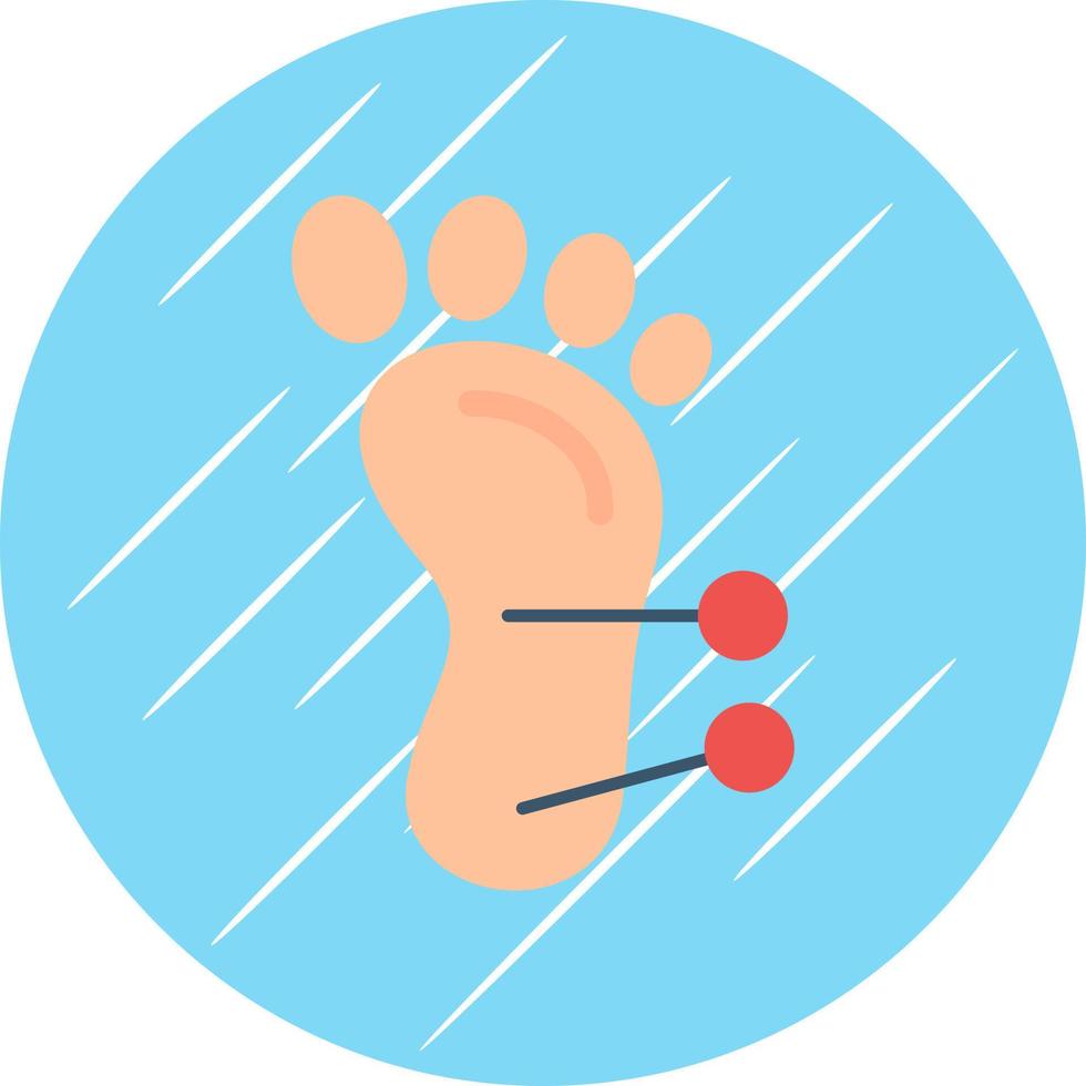 Foot Acupuncture Vector Icon Design