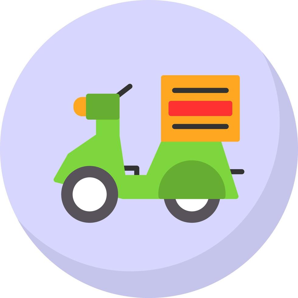 Delivery Bike Vector Icon Design