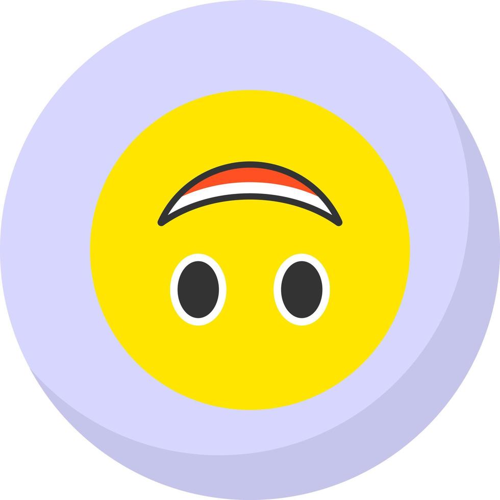 Upside-Down Face Vector Icon Design