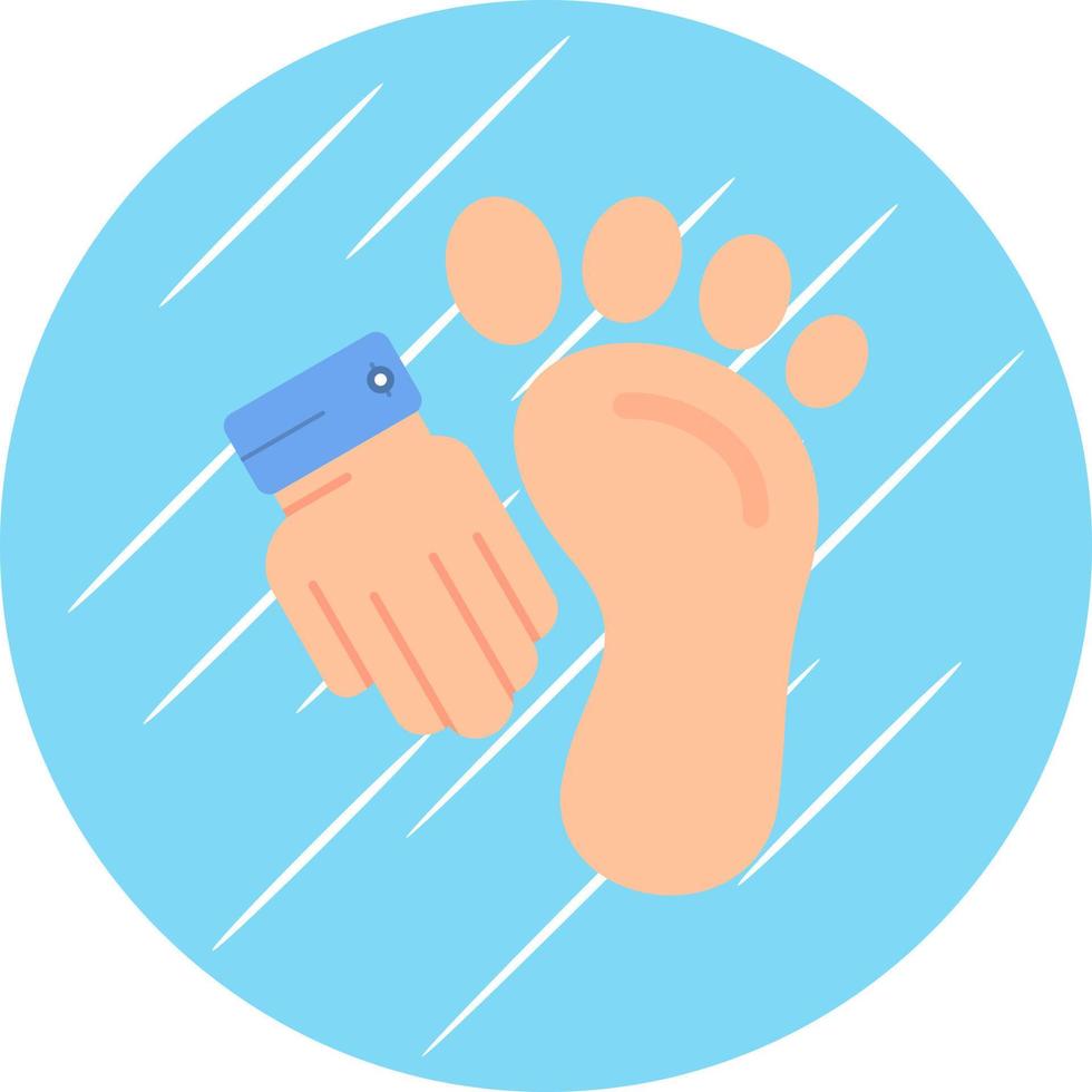 Foot Massage Vector Icon Design