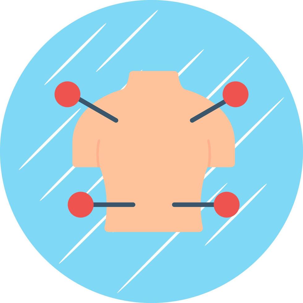 Body Acupuncture Vector Icon Design