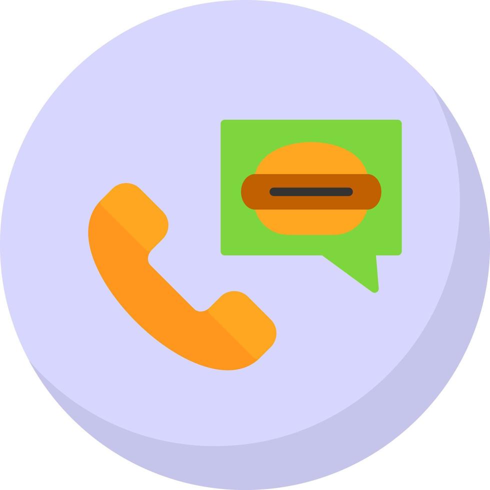 Order Food on Call Vector Icon Design