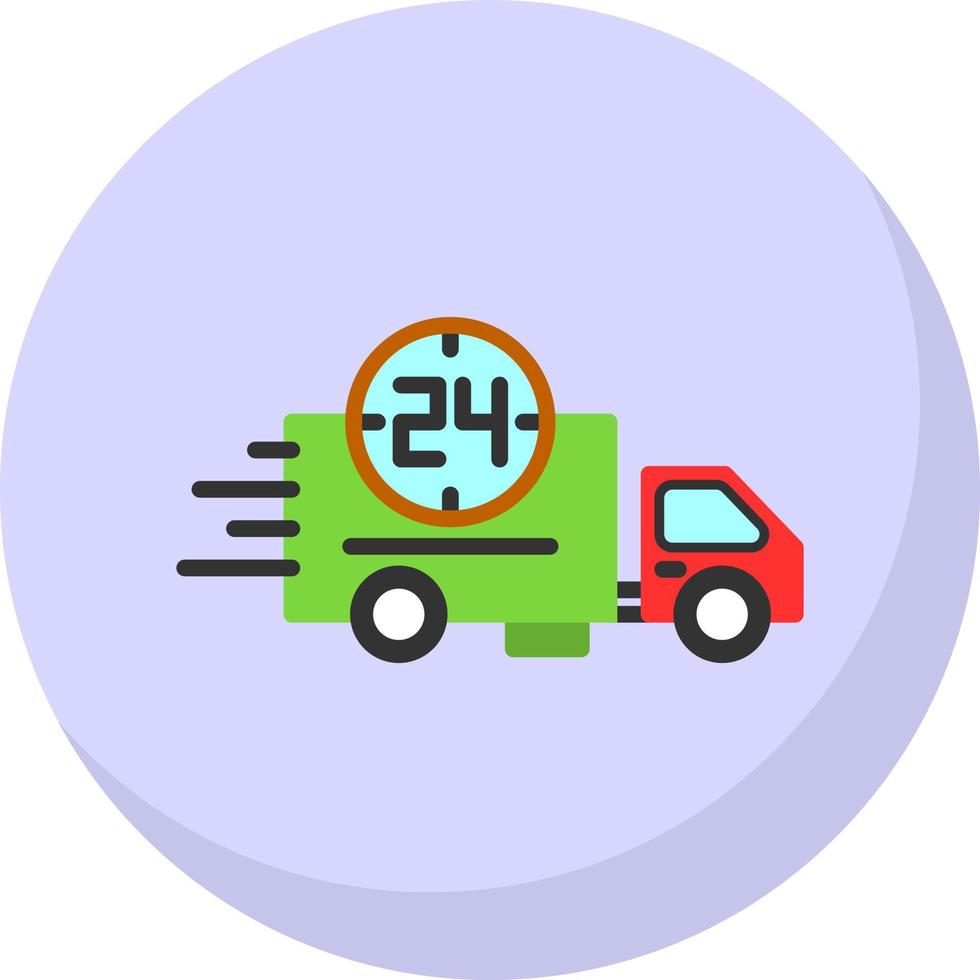 24 Hours Delivery Vector Icon Design