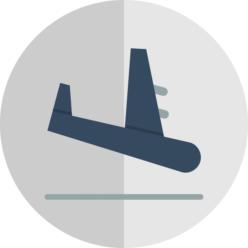 diseño de icono de vector de llegada de avión