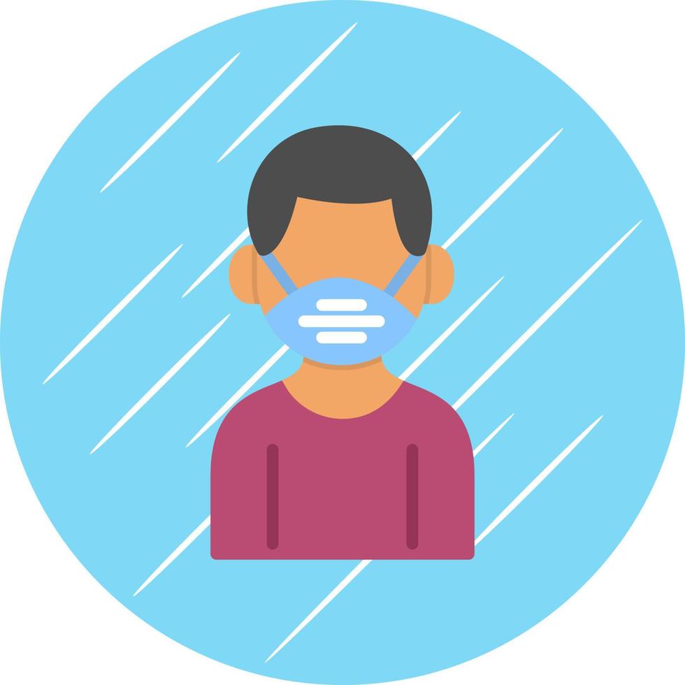 Man Wearing Mask Vector Icon Design