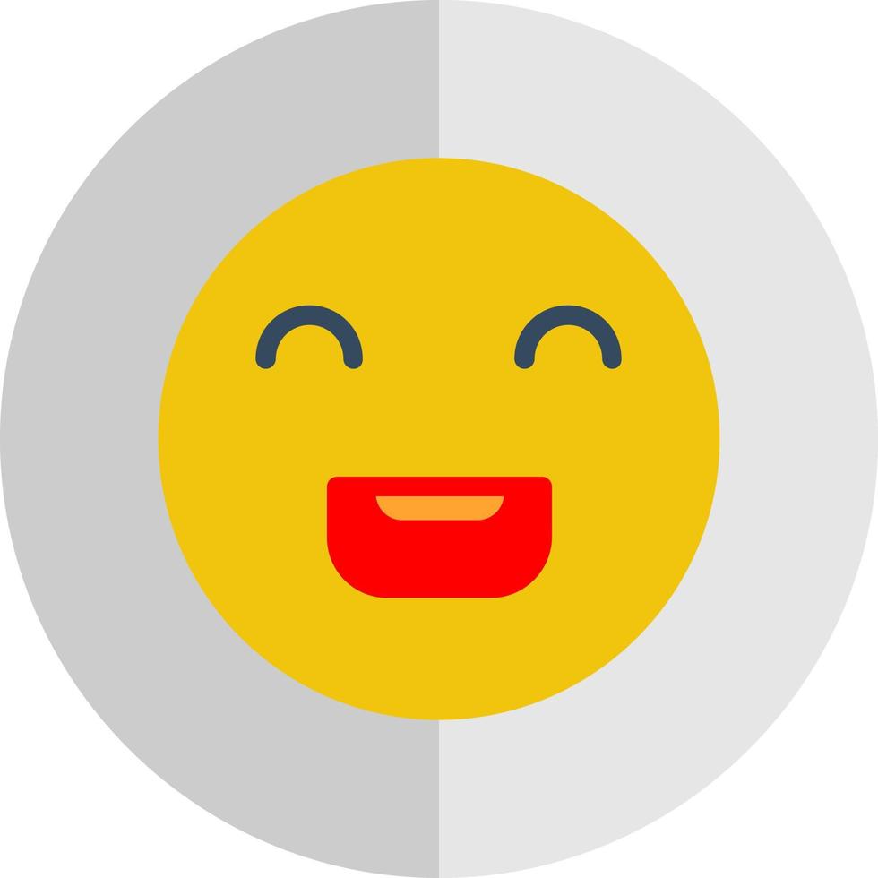 Laugh Beam Vector Icon Design