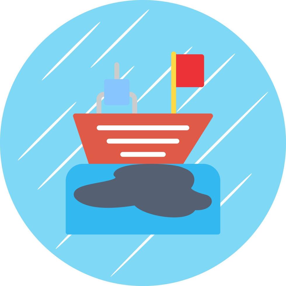 Ocean Oil Spill Vector Icon Design
