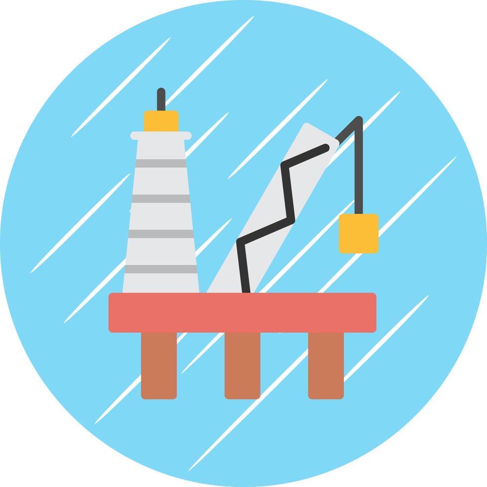 Oil Platform Vector Icon Design