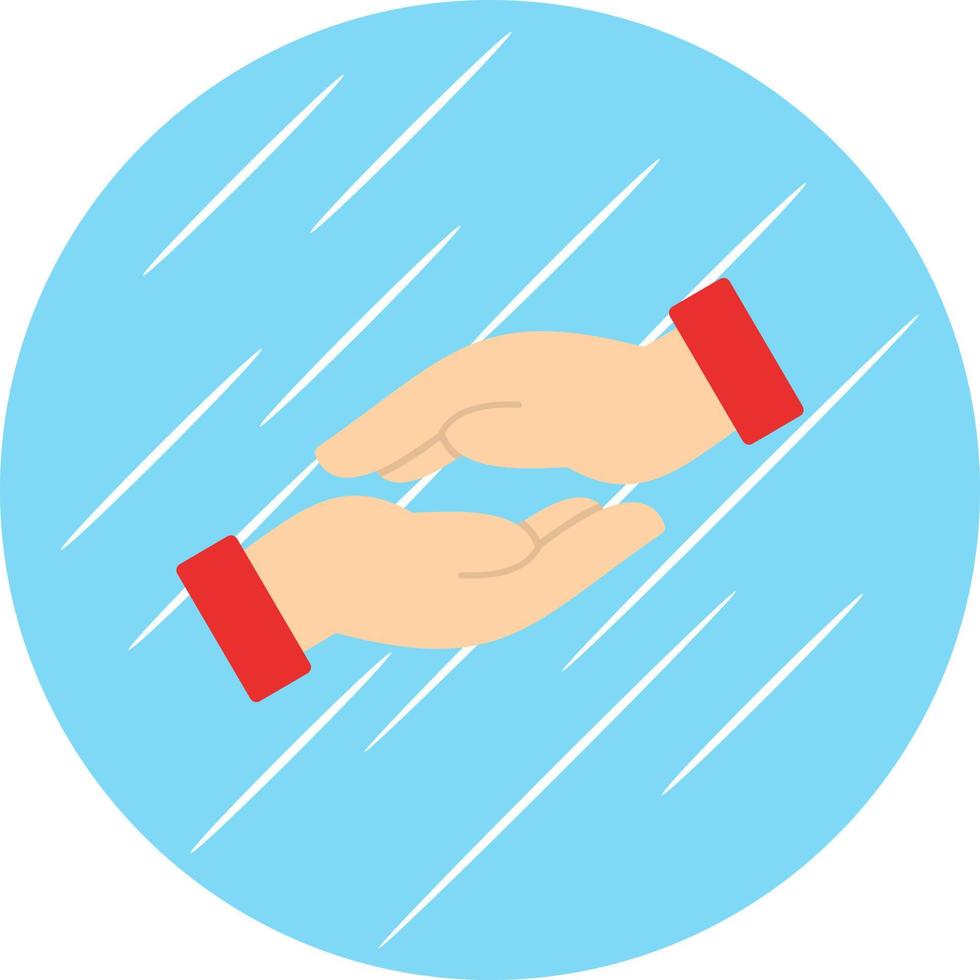 Helping Hand Vector Icon Design