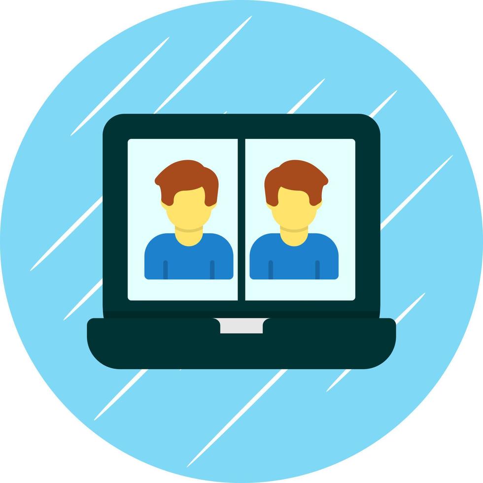 Videocall Discussion Vector Icon Design