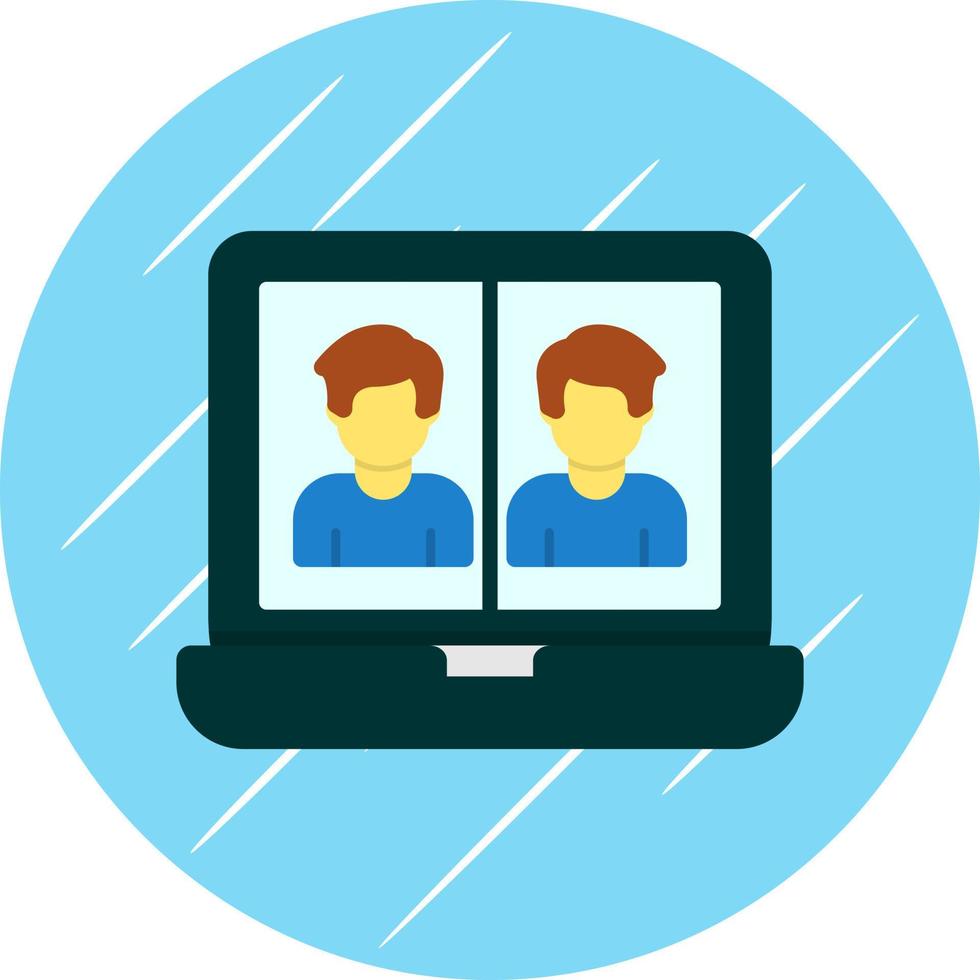 Videocall Discussion Vector Icon Design