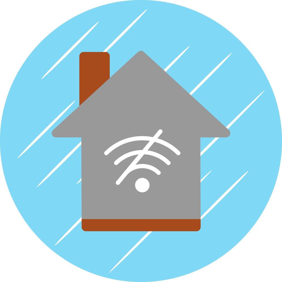 NO Wifi Home Vector Icon Design
