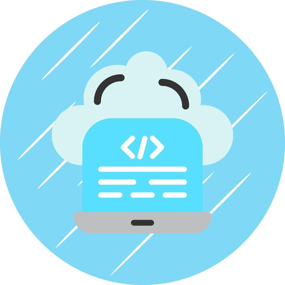 Cloud Coding Vector Icon Design