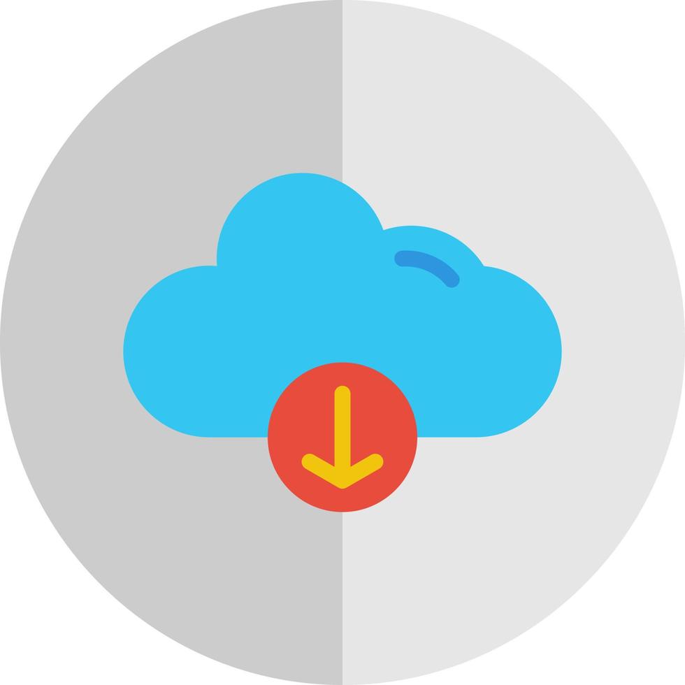 Cloud Download Alt Vector Icon Design