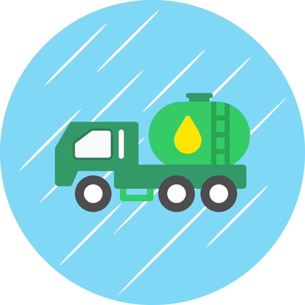 Oil Tanker Vector Icon Design