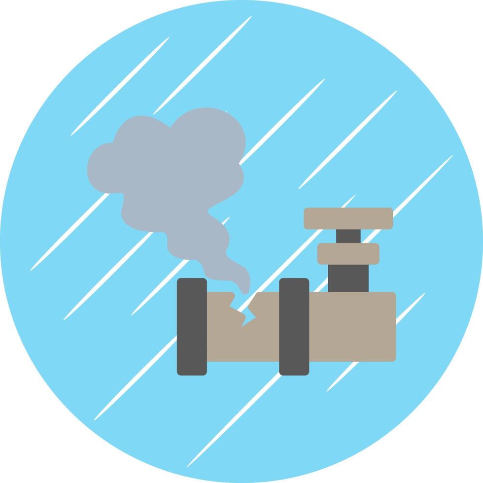Gas Pipe Leak Vector Icon Design