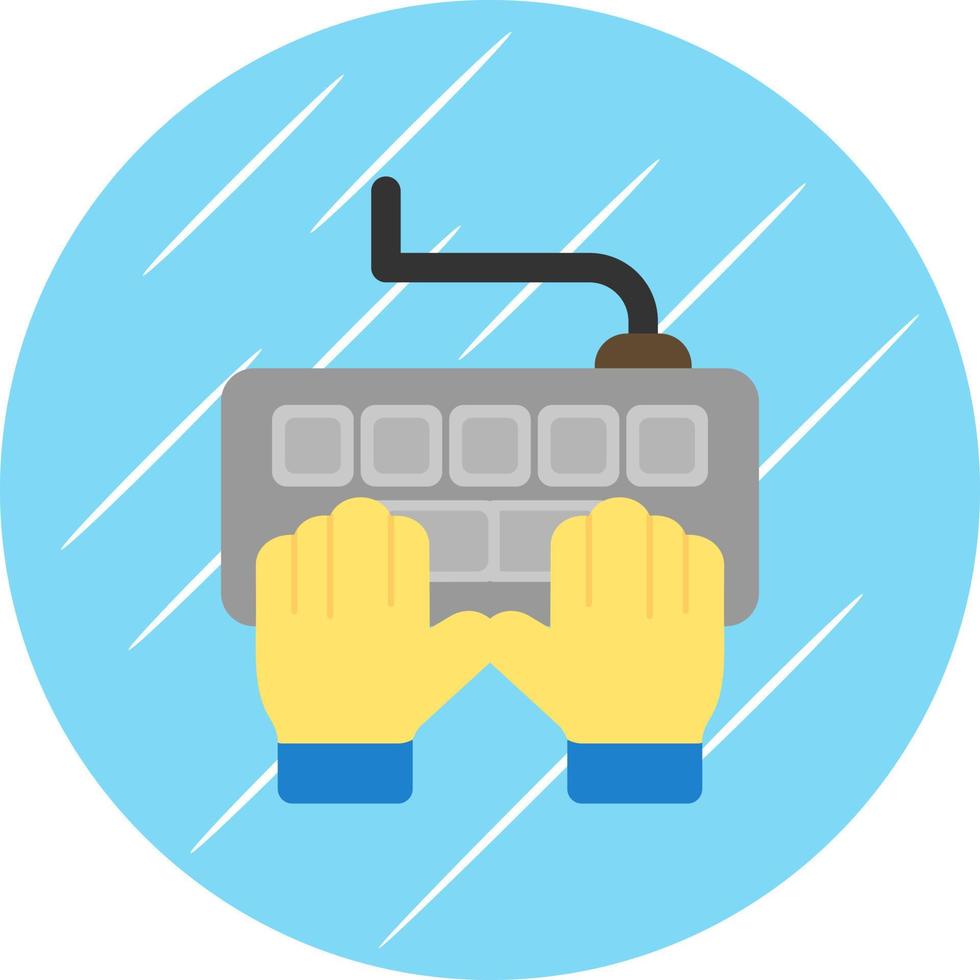 Typing on Keyboard Vector Icon Design