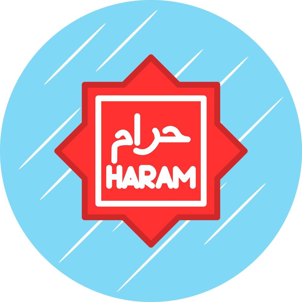 diseño de icono de vector haram