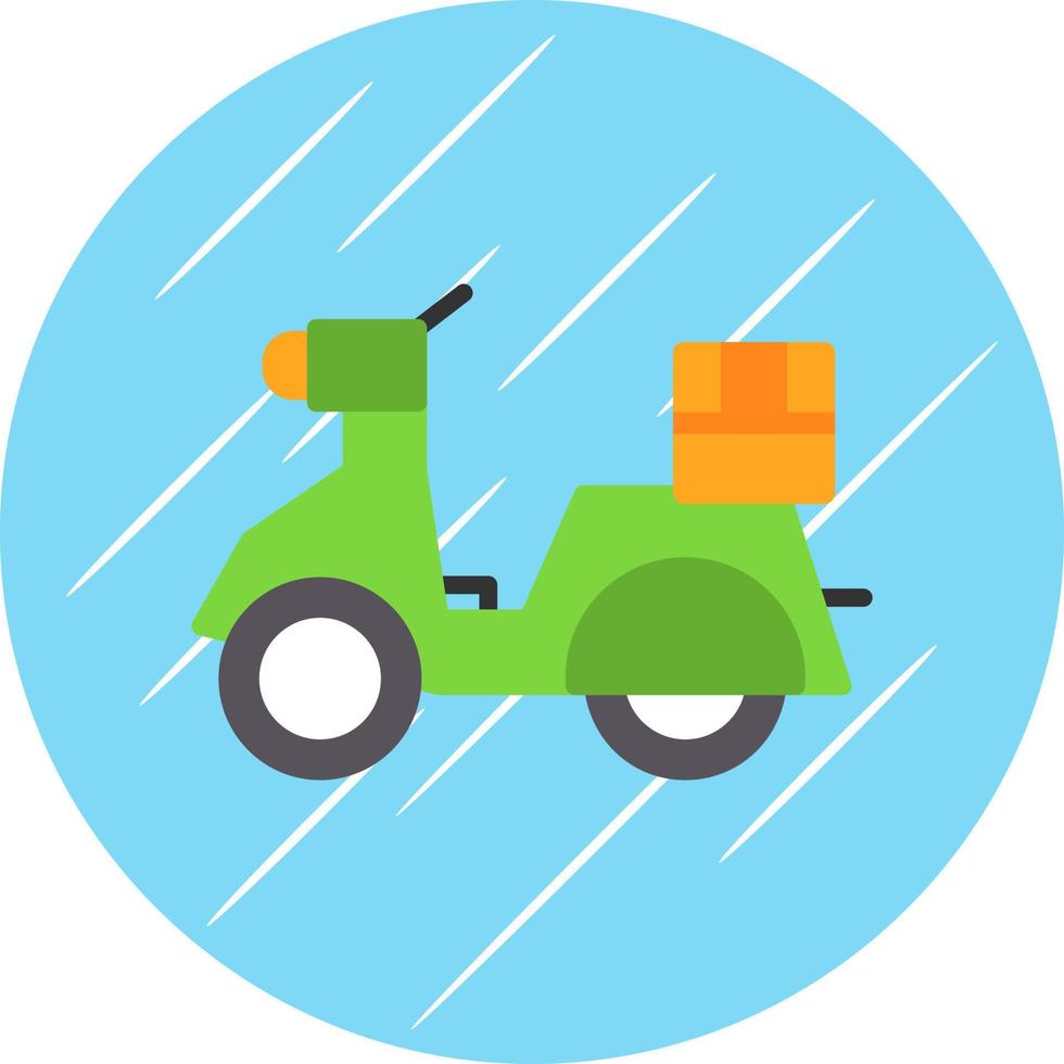 Delivery Scooter Vector Icon Design